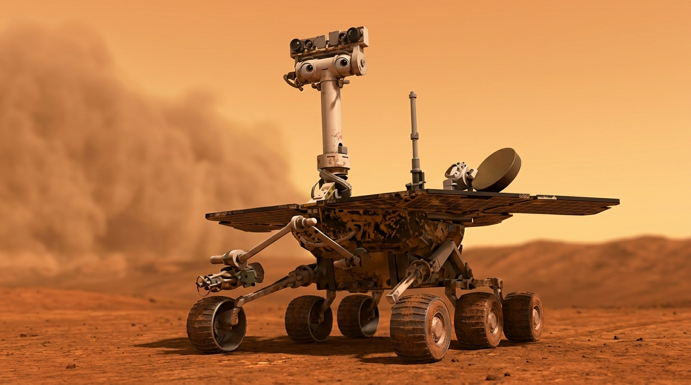 Cartoon Opportunity rover character